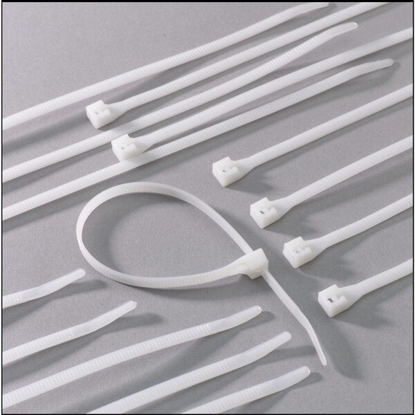Gardner Bender Cable Tie, 8 in L, 2 in Max Bundle Dia., Natural, Nylon 6/6, 75 lb Strength, 20 PK 45-308 - main